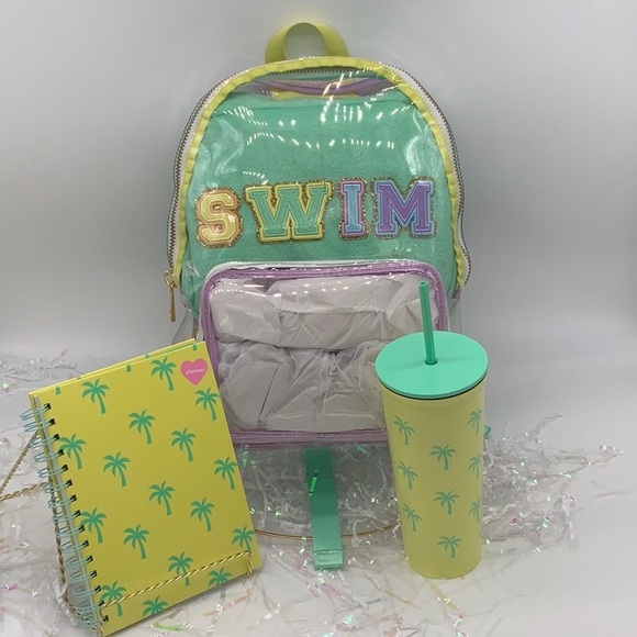 Stoney Clover Lane Handbags - Stoney Clover Lane Beach, Travel, large Pouch clear Backpack, Tumbler
